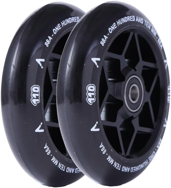 ACTA Stunt Scooter Rollen - Swift (2er-Paar) - 110 mm - Schwarz (Schwarz), Schwarz