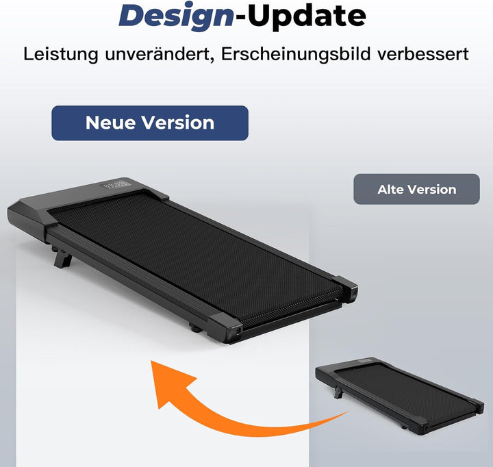 Superun Raceable Walking Pad, Laufband für Zuhause 2.5 PS mit App und Fernbedienung, Laufband Schrei