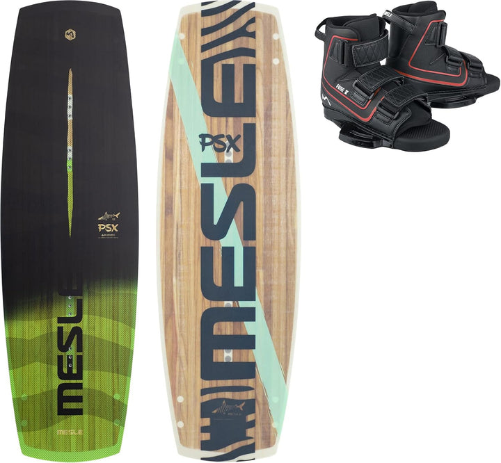 Mesle Wakeboard Paket PSX II mit Fuse Bindung, Seilbahn Pro Flex Board für Obstacle 135.0 Zentimeter