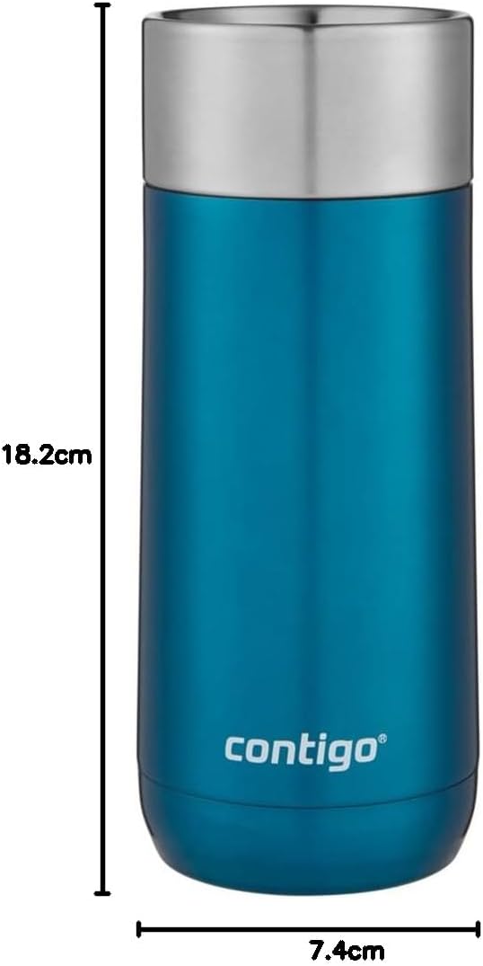 Contigo Luxe Autoseal Thermobecher, Edelstahl-Reisebecher, Isolierflasche, auslaufsicher, Kaffebeche
