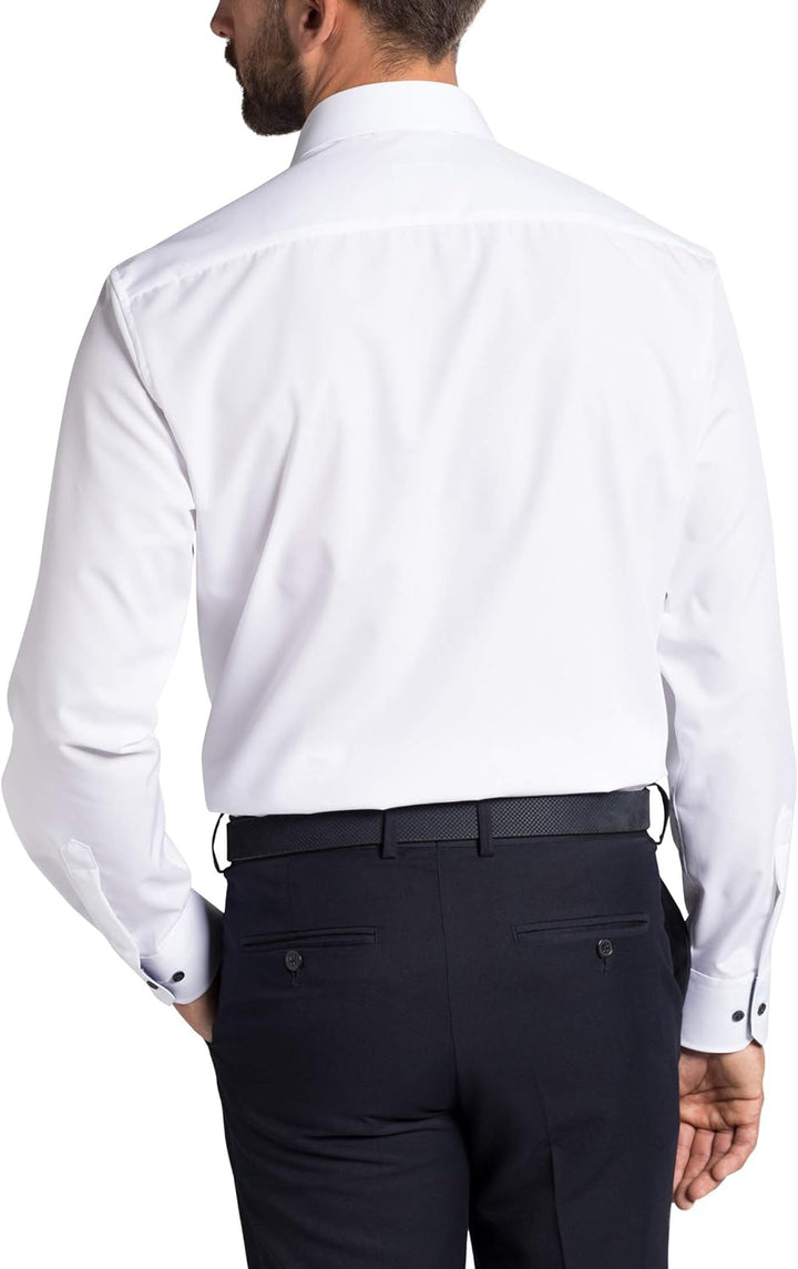 eterna Langarm Hemd Comfort FIT Chambray unifarben
