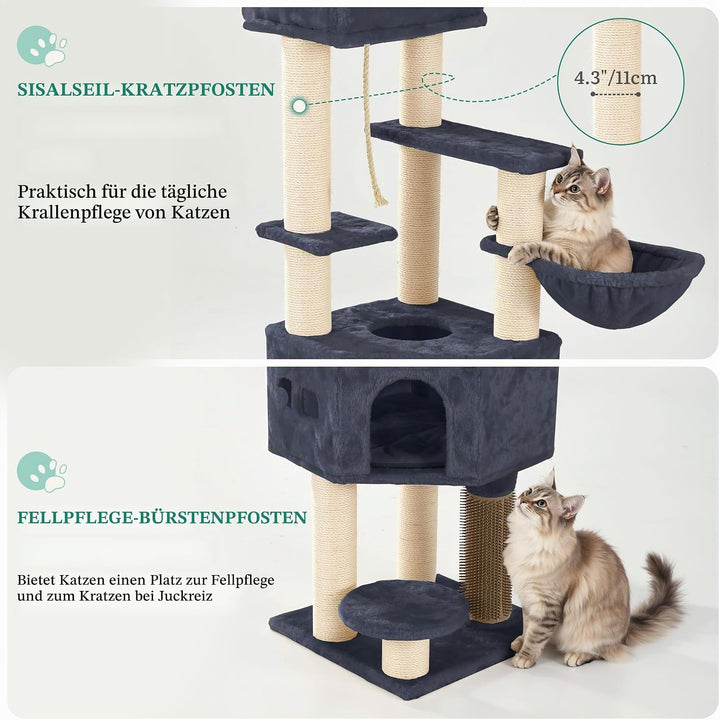YITAHOME Kratzbaum, Katzenkratzbaum, für Grosse Katze, Katzenbaum, Katzenbürsten, 11 cm Dicke Stämme