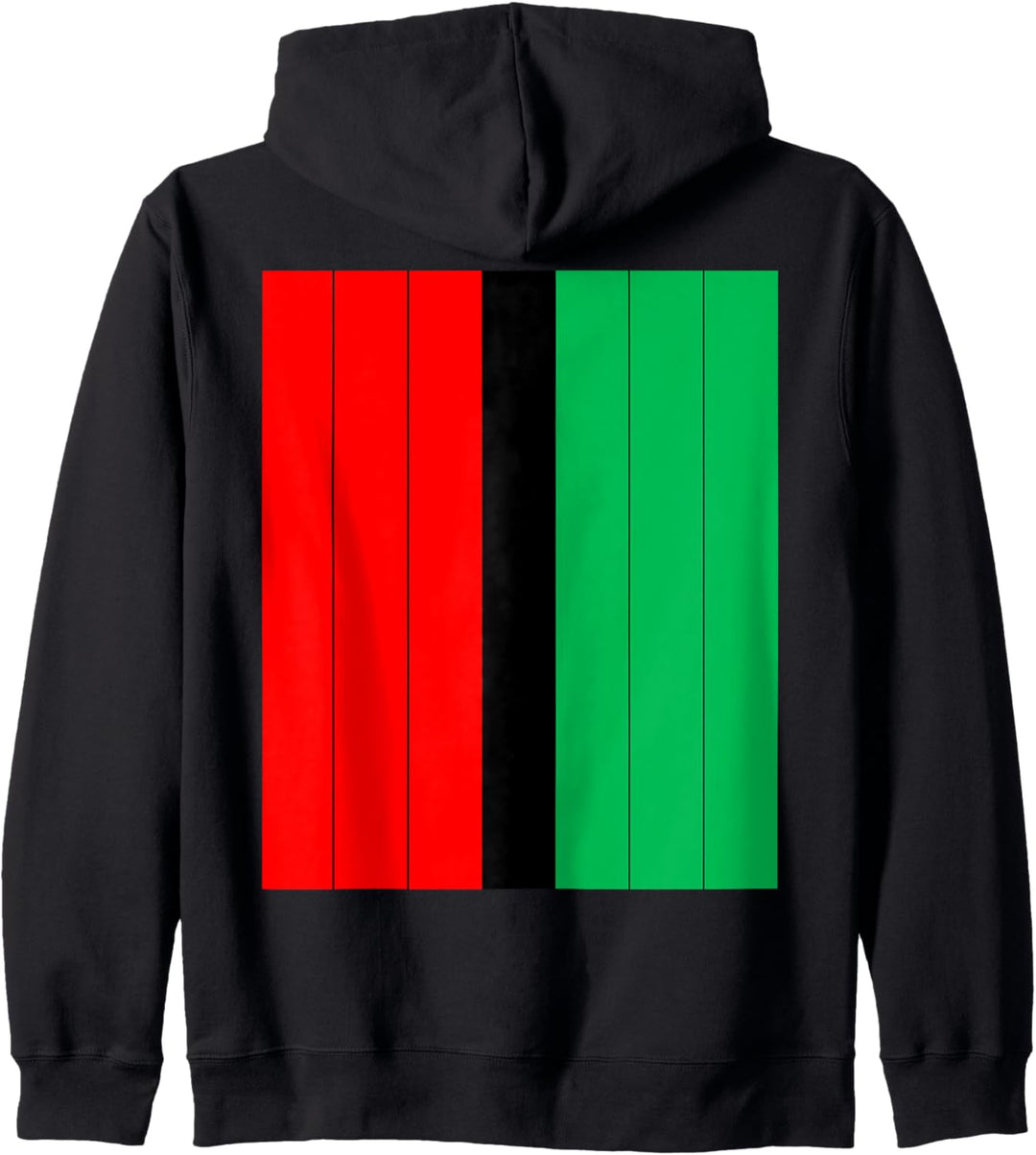 Rot Schwarz Grün Kwanzaa Farben Streifenmuster, Kwanzaa Kapuzenjacke