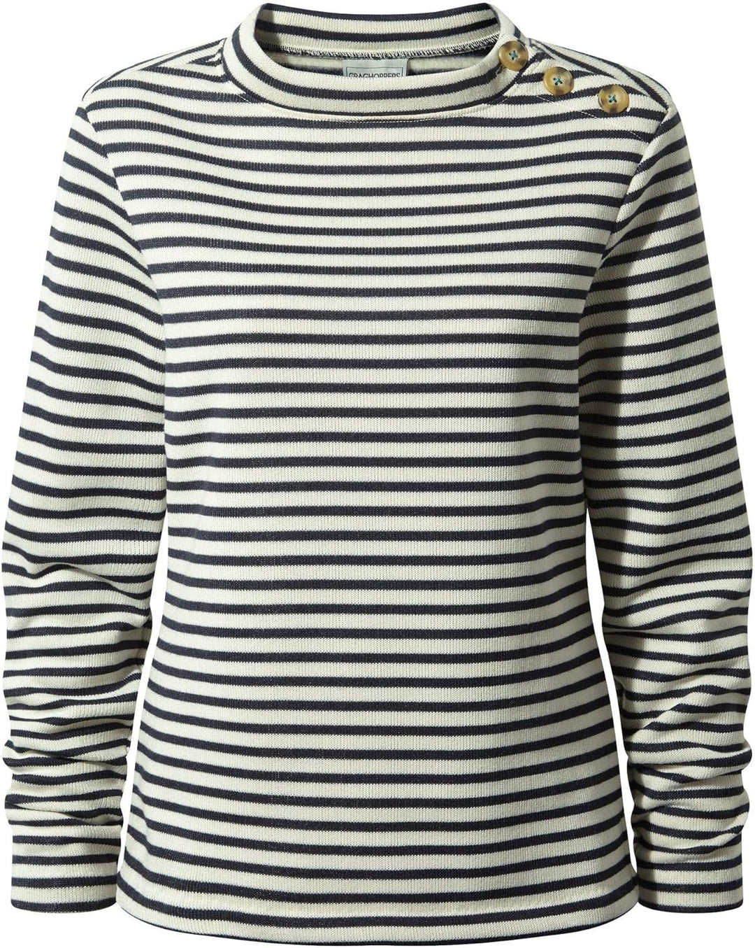 Craghoppers Damen Balmoral Crew Neck Top Rundhalsausschnitt 34 Wildberry Stripe, 34 Wildberry Stripe