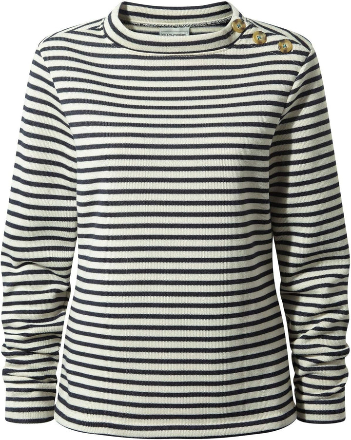 Craghoppers Damen Balmoral Crew Neck Top Rundhalsausschnitt 34 Wildberry Stripe, 34 Wildberry Stripe