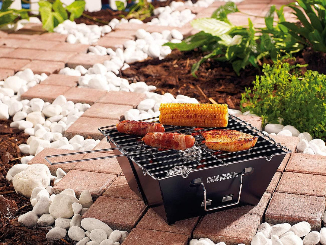 PEARL Klappgrill: 2er-Set flach zusammenklappbare Kohle-Grills, Grillfläche je ca. 24,5 (Minigrill,