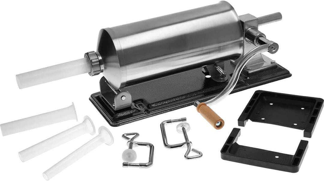 BROWIN® Manuell Wurstfüller aus Edelstahl 311004 | 4 kg horizontale Wurstmaschine | Wurstfüllmaschin