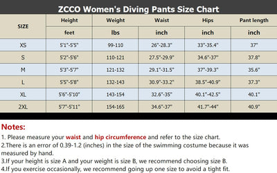 ZCCO Herren und Damen Neoprenhose, 1,5mm/3mmLange Neoprenhose, Tauchhose zum Surfen, Kajakfahren, Sc