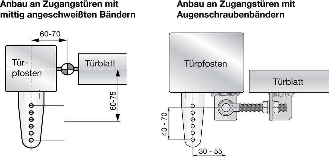 Türschliesser Dictator Direkt II 150, Türbreite bis 1200 mm, Stahl verzinkt ; 1