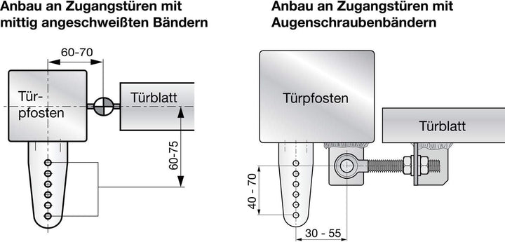 Türschliesser Dictator Direkt II 150, Türbreite bis 1200 mm, Stahl verzinkt ; 1