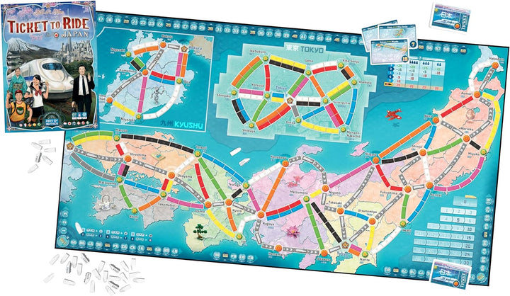 Asmodee | Days of Wonder | Zug um Zug – Japan + Italien | Map-Erweiterung | Familienspiel | Brettspi