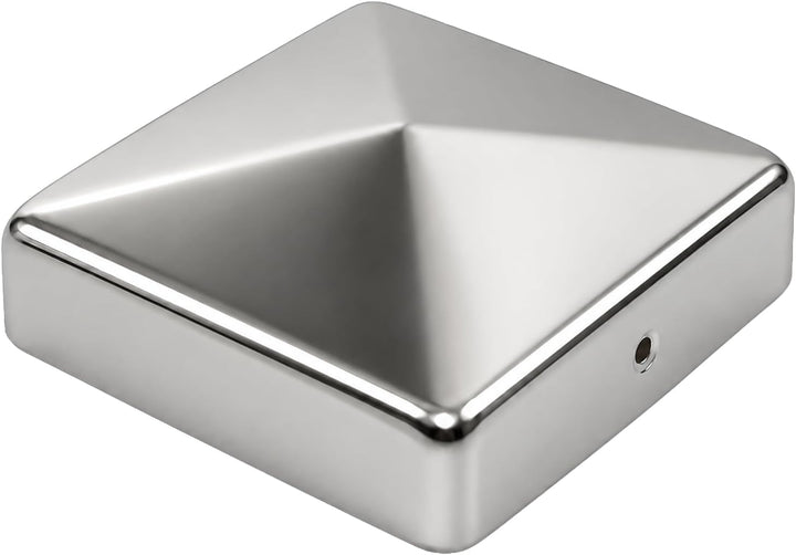 10x Edelstahl Pfostenkappe Abdeckkappe für Pfosten Pyramide 121 mm 12x12 cm