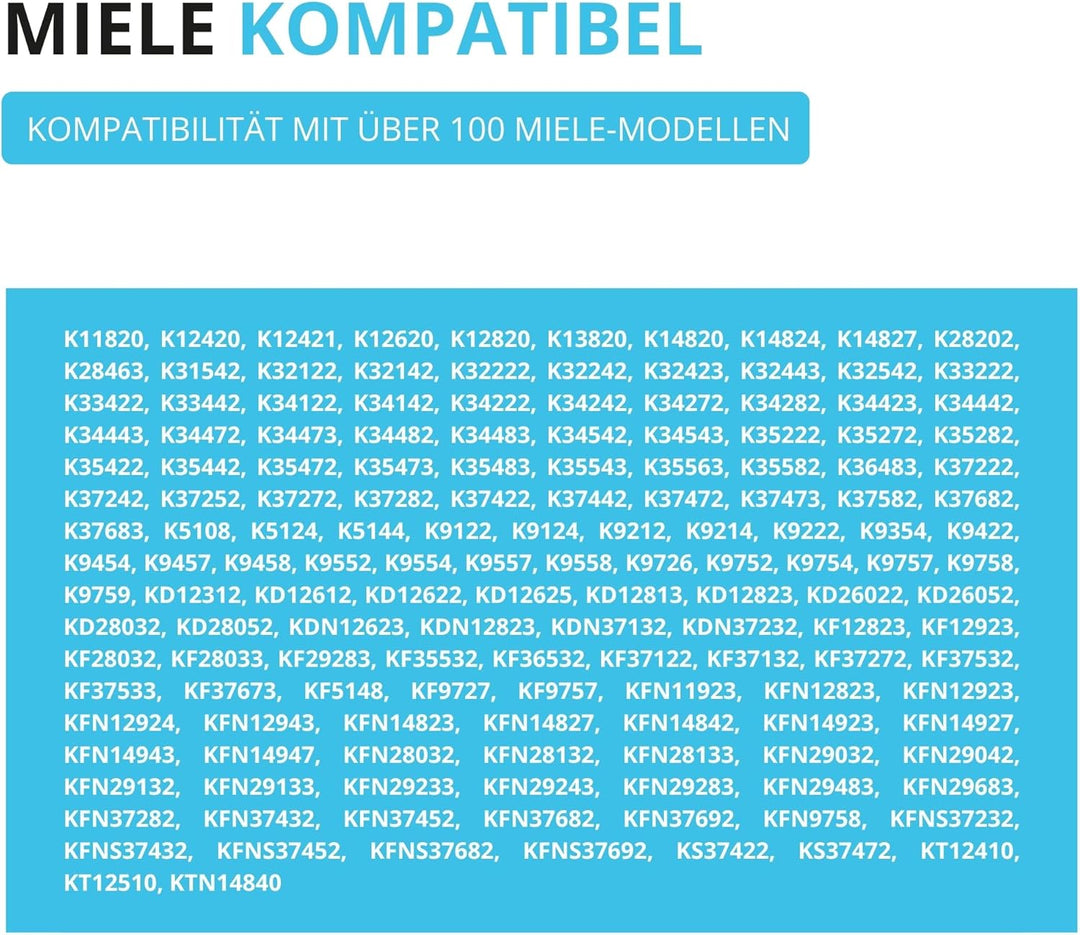 Filter Set für Miele Active AirClean Filter 7236280 / KKF-RF | Kühlschrank Luftfilter - Aktivkohlefi