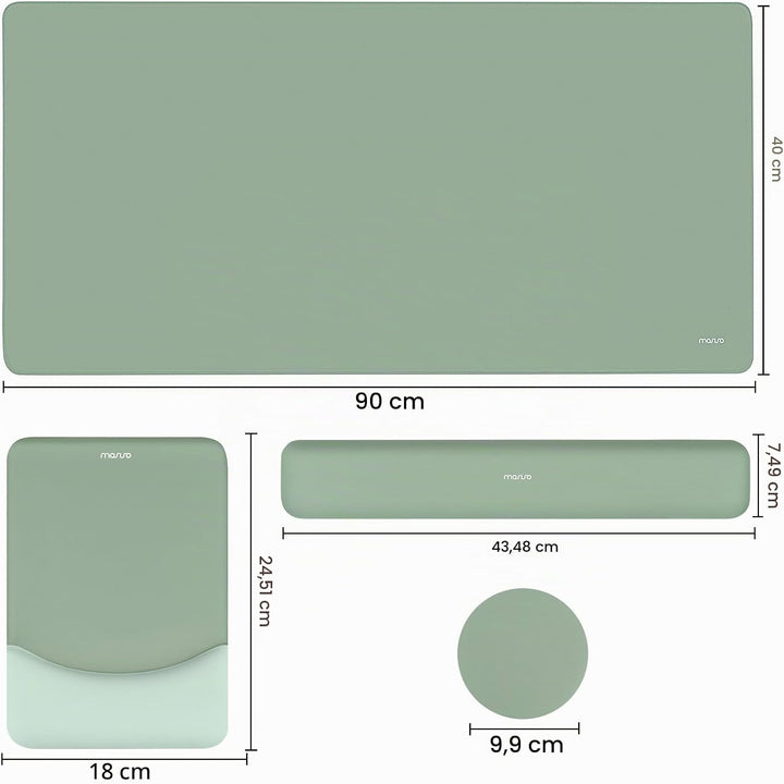 MOSISO Tastatur Mauspad Set,Grosses Mauspad&amp;Rechteckige Tastatur Handgelenkauflage mit Handgelenkauf