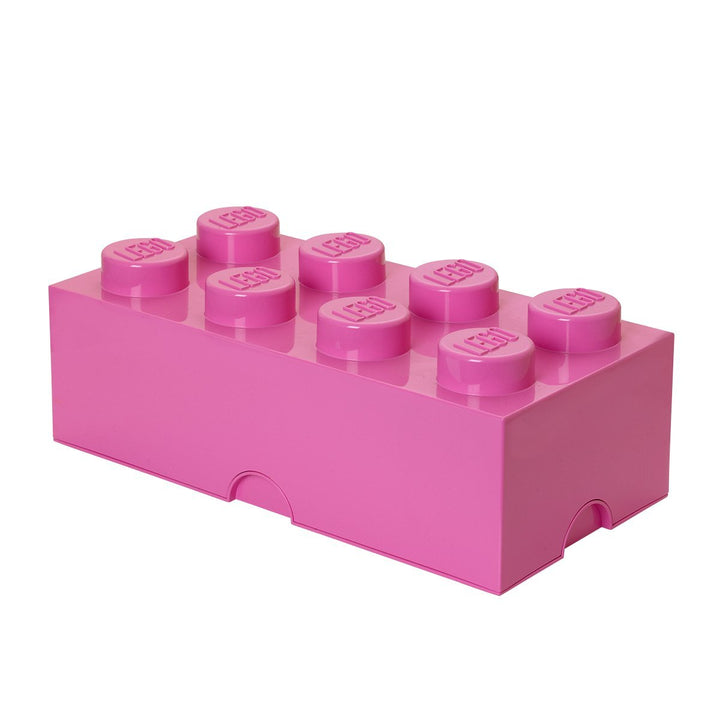 LEGO Aufbewahrungsstein, 8 Noppen, Stapelbare Aufbewahrungsbox, 12 l, rosa Pink, Pink