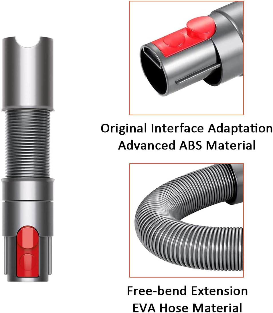 Queta Dehnbarer flexibler Schlauch für Dyson V7 V8 V10 SV10 SV11 Serie, Schlauch