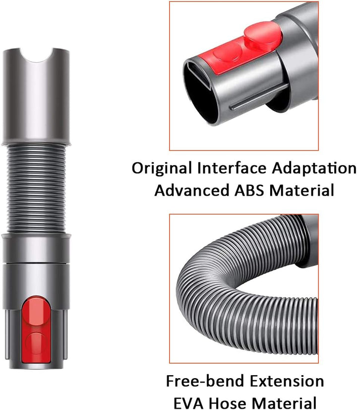 Queta Dehnbarer flexibler Schlauch für Dyson V7 V8 V10 SV10 SV11 Serie, Schlauch