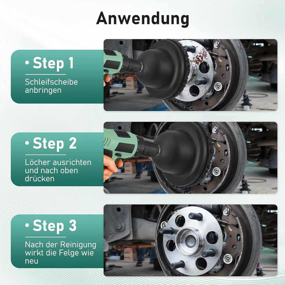 Radnabenschleifer, Radnabenschleifer Auto Topfschleifer Radnabe Reinigen Schleifen Entrosten 150mm f