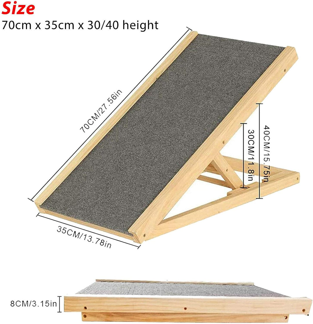 Haustierleiter Hunderampe, Hundetreppe Klappbar Grosse Hunde, Höhenverstellbar Hunde Rampe Sofa oder