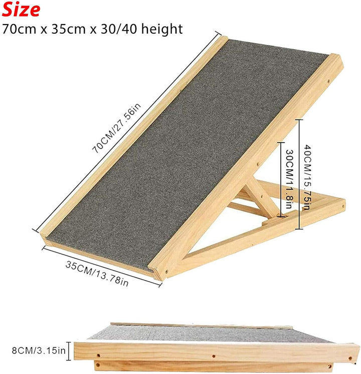 Haustierleiter Hunderampe, Hundetreppe Klappbar Grosse Hunde, Höhenverstellbar Hunde Rampe Sofa oder