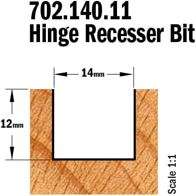 CMT ORANGE TOOLS 702.140.11 - HARTMETALL-BESCHLAGFRÄSER Z2 S=6 D=14X12X38
