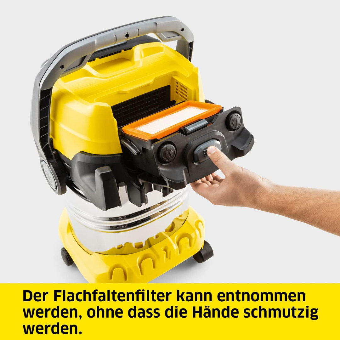 Kärcher Nass-/Trockensauger WD 5 P S V-25/5/22, Blasfunktion, Leistung: 1100 W, Edelstahlbehälter: 2