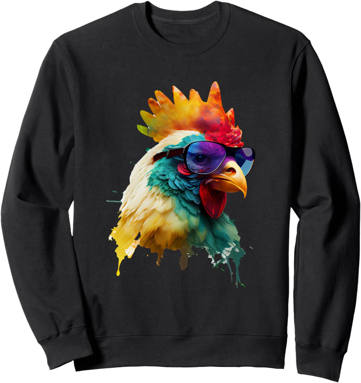 Huhn mit Sonnenbrille Sweatshirt