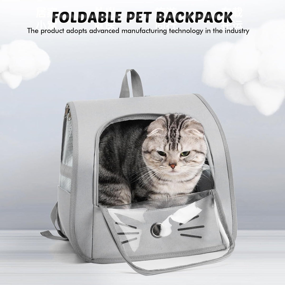 Haustier Rucksack für Kleine Hunde Katzen, Tragbare und Faltbare Katzenrucksack, Hunderucksack, Trag