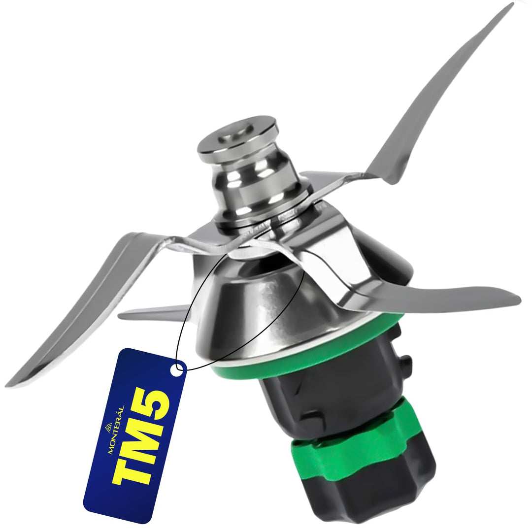 MONTERAL Satz Messer und Dichtungsring - für Vorwerk Thermomix TM5 Küchenmaschine - Garantie 10 Jahr
