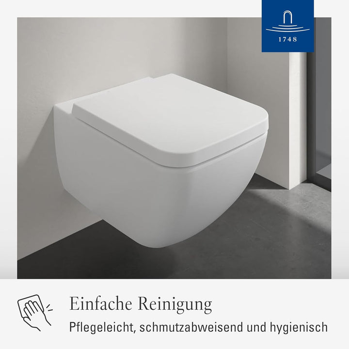 Villeroy & Boch Venticello WC-Sitz - Toilettendeckel mit Absenkautomatik - Abnehmbarer, bruchsichere