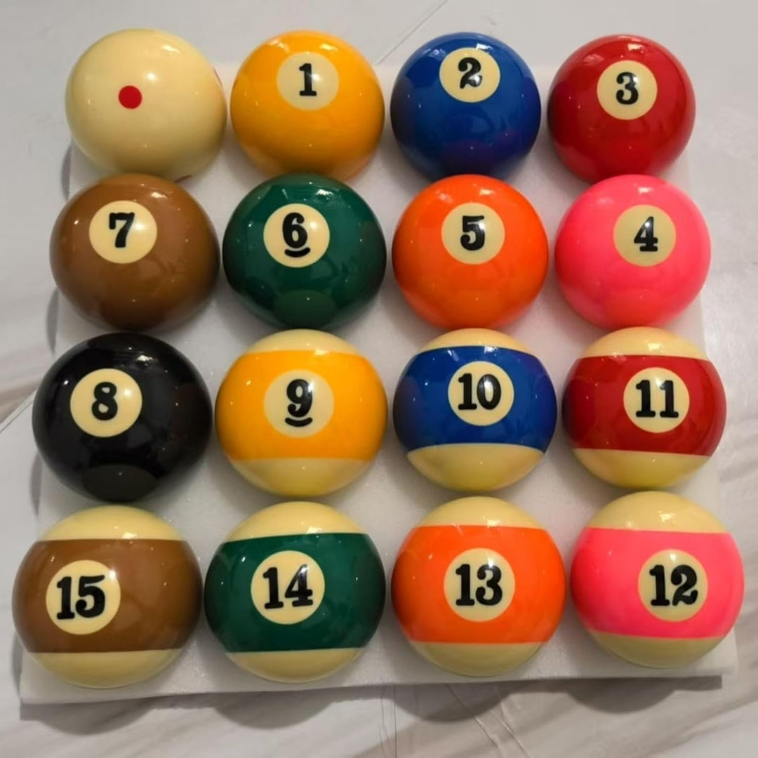Billardkugeln Set, 16 Stück 57,2 mm Harz Billardkugel Kompletter Satz Billardtisch Zubehör für Wettk