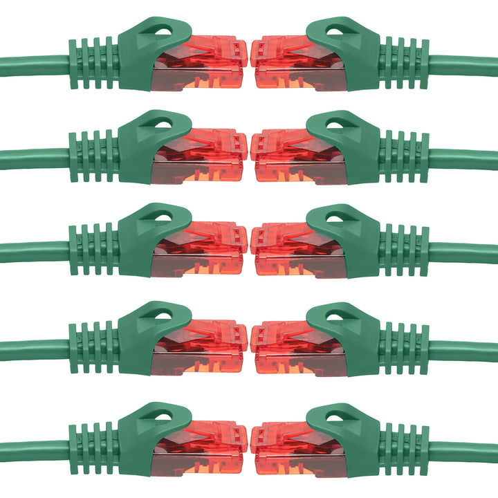 BIGtec - 10 Stück - 25m Gigabit Netzwerkkabel Patchkabel Ethernet LAN DSL Patch Kabel grün (2x RJ-45