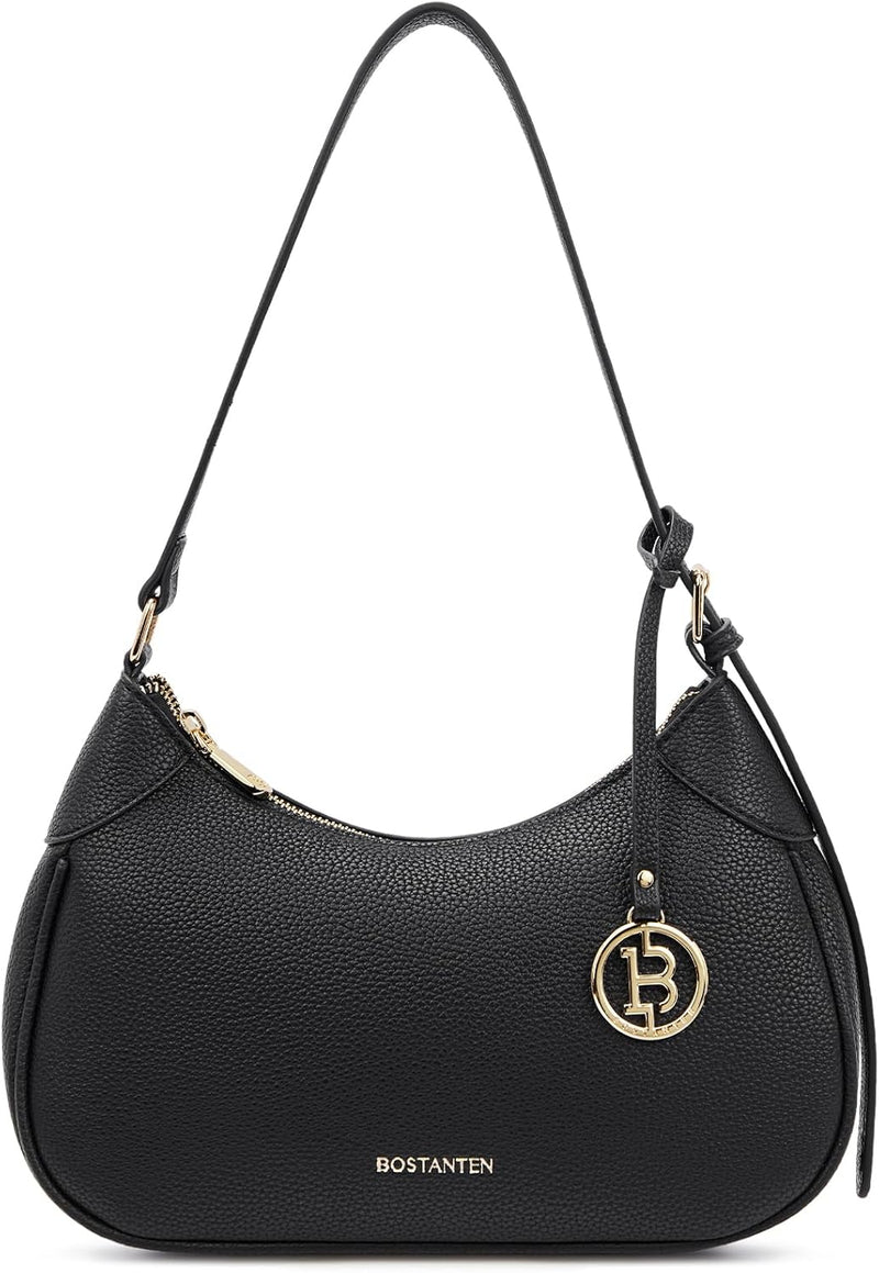 BOSTANTEN Damen Henkeltaschen Klein Handtaschen Schultertasche für Frauen Shopper Tasche Schwarz, Sc