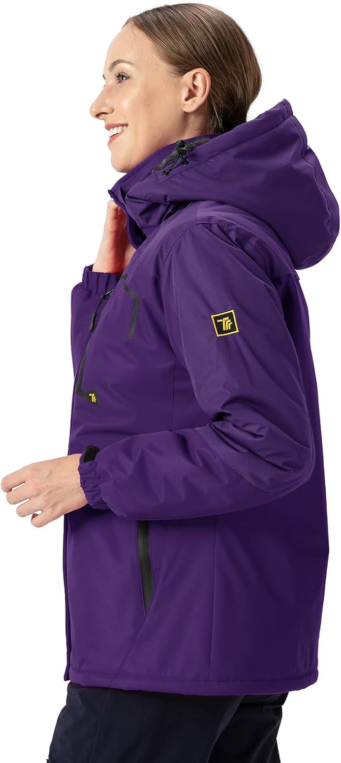 donhobo Damen Jacken Fleecejacke Winterjacke Wasserdicht Atmungsaktiv Verdickt Warm Winddicht Softsh