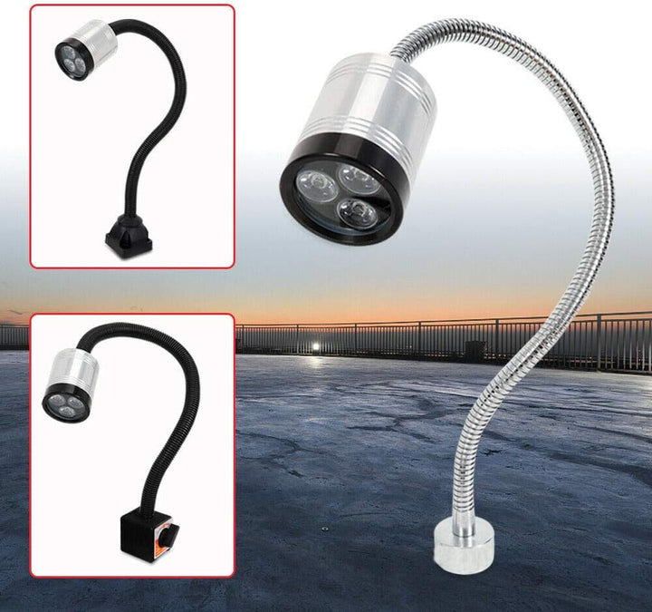 Maschinenlampe mit Magnetfuss, 6W CNC Drehmaschine Magnetische Schwanenhals LED Arbeitsleuchte Flexi
