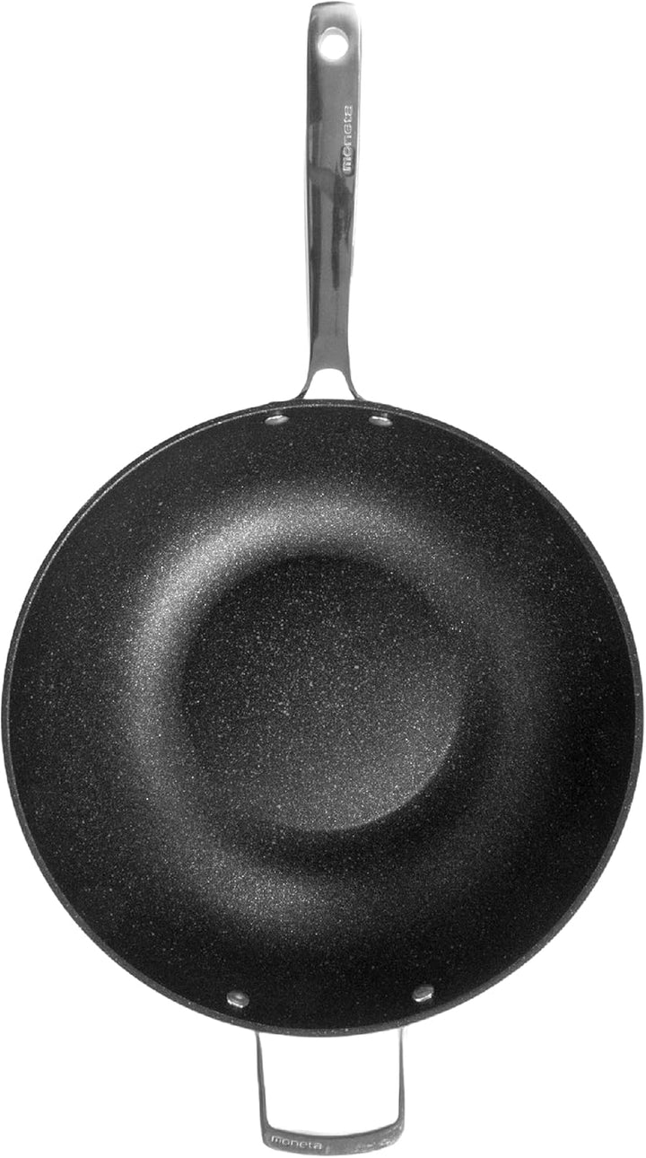 Moneta Wokpfanne aus beschichtetem Aluminium, geeignet für alle Herdarten, 32 cm