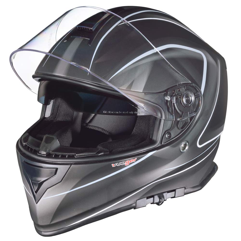 RT-824 Integralhelm Motorradhelm Kinderhelm Motorrad Integral Roller Helm rueger, LNP-GY 61-62
