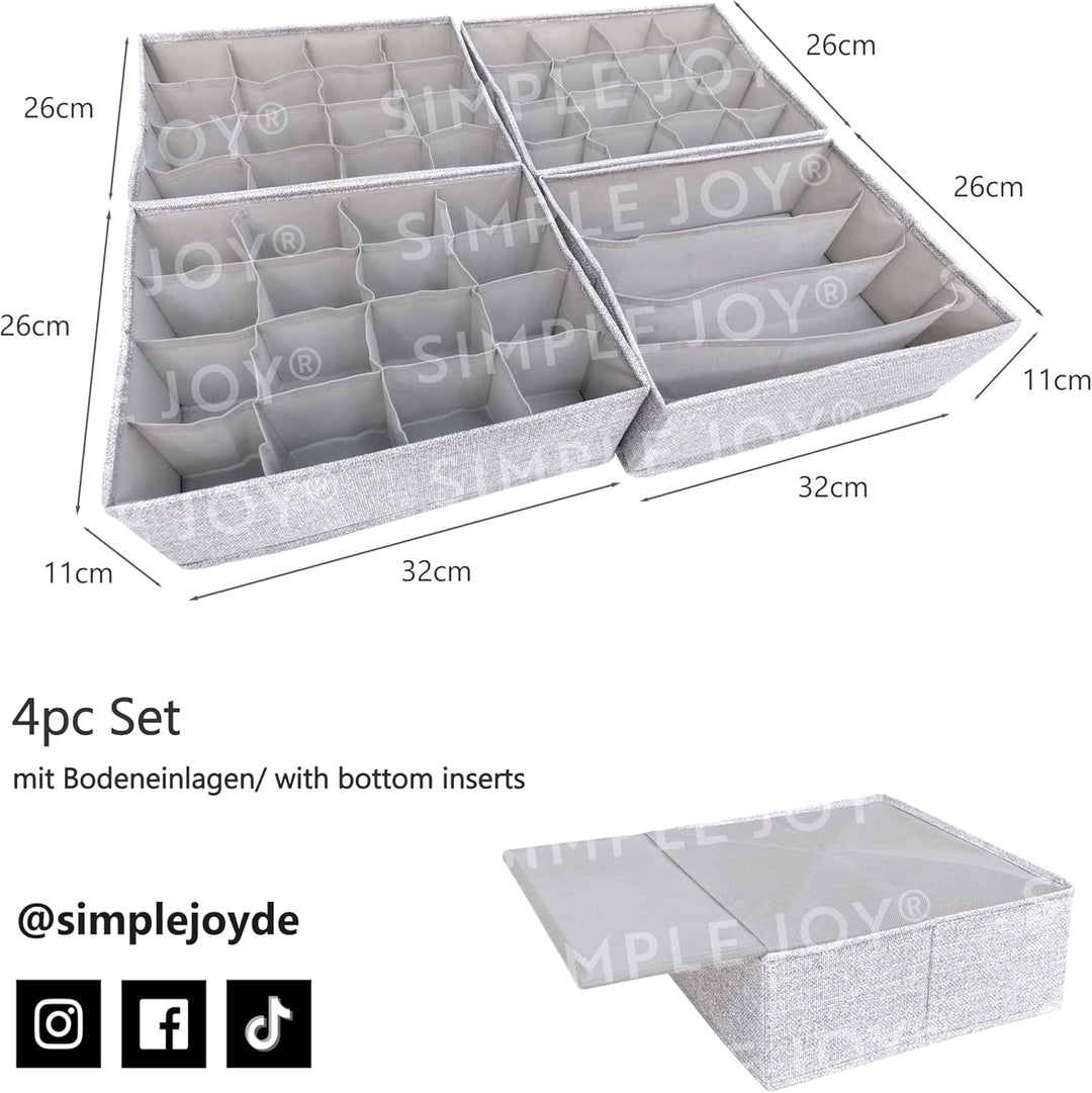 SIMPLE JOY® Schubladen Ordnungsystem Boxen für Ikea (PAX75 (52 Fächer)), PAX75 (52 Fächer)