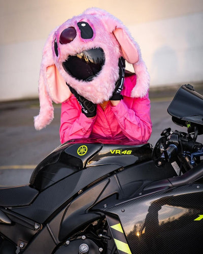 FunnyRiders Stoff-Cover für Motorradhelm - Lustiger Helm-Überzug, toller Hingucker - Zubehör für Mot