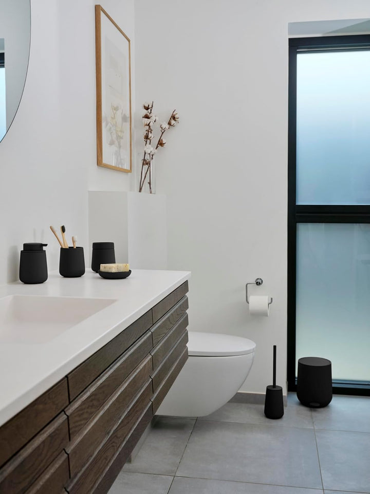 Zone Denmark Nova One Toilettenbürste, Klobürste aus Keramik, WC Bürste mit Bürstenhalter, Soft-Touc