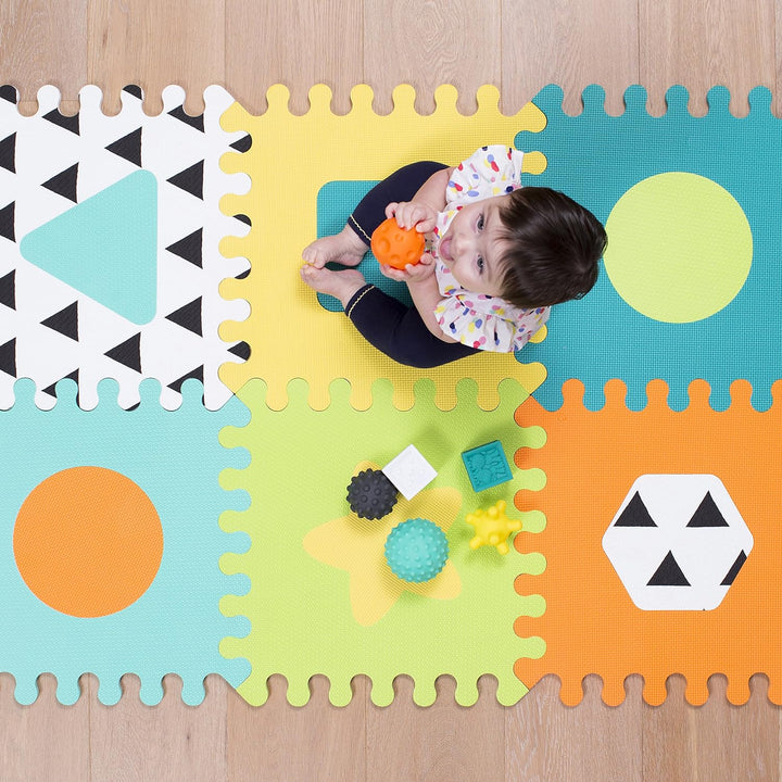 Infantino 216056 Soft Eva Foam Puzzle Mat-Suitable from Birth-Easy to Clean, Multicolored