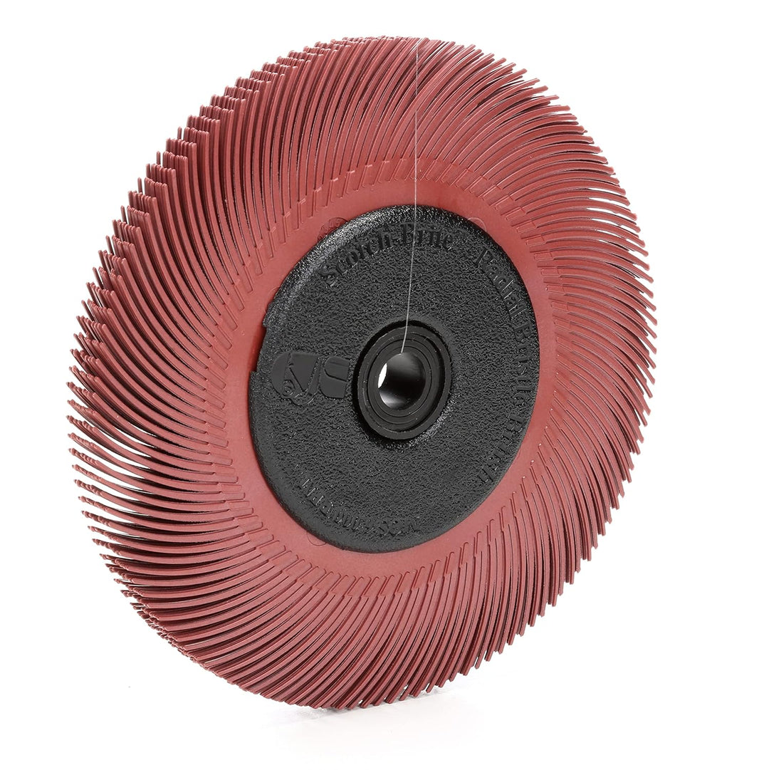3M 33213 Scotch-Brite Radial Bristle Brush BB-ZB mit Adapter, P220, Typ C, 152,4 mm, 12,7 mm, Rot
