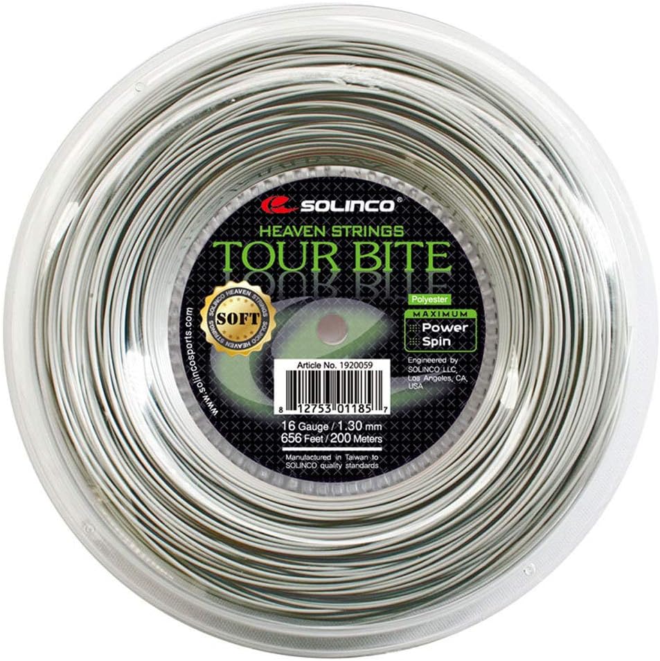 Solinco Tour Bite Soft 200M Silber Tennis Saitenrolle 200m Monofil Silber, 20