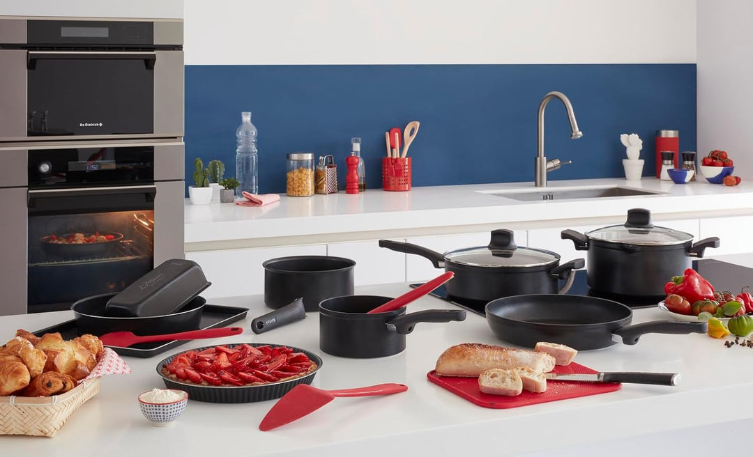 Tefal Induktion Antihaft-Kochgeschirr-Set, 5-teilig, Schwarz (G155S544) 5 pc set, 5 pc set