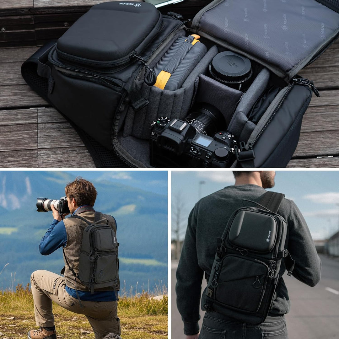 TARION Kameratasche Sling Kamera Schultertasche Umhängetasche Wasserdicht Fotorucksack Spiegelreflex