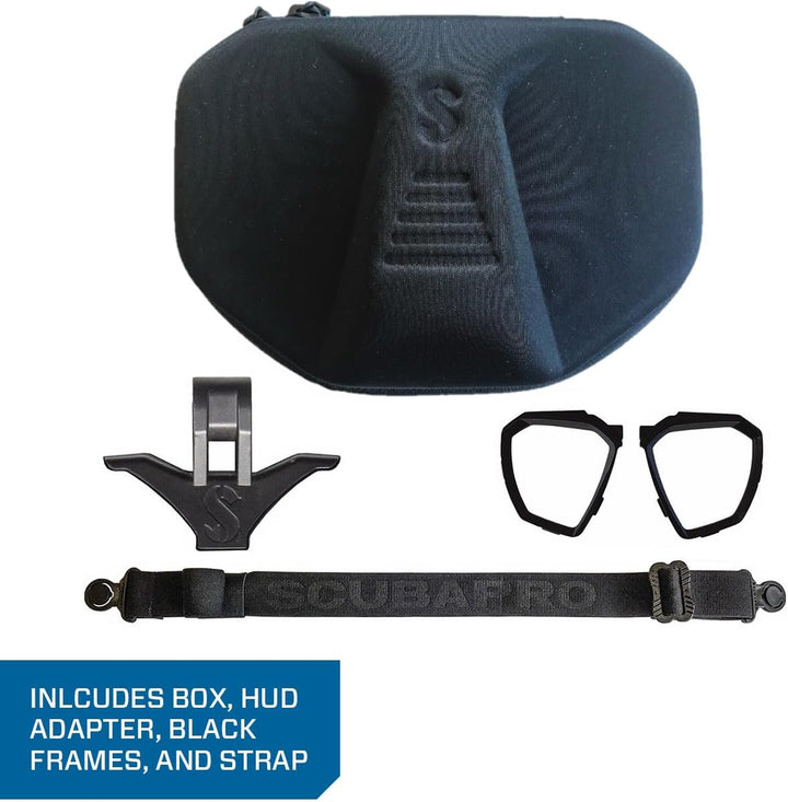 Scubapro D-Mask Tauchmaske - inkl. Montageadapter für den HUD Tauchcomputer Blau Schwarz Small/Narro