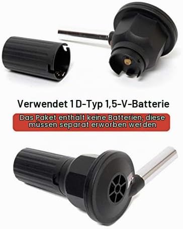 Zunate BBQ Fan, Grill Fön Barbecue Blower Grillgebläse Batterie, für Outdoor Camping Picknick Charco