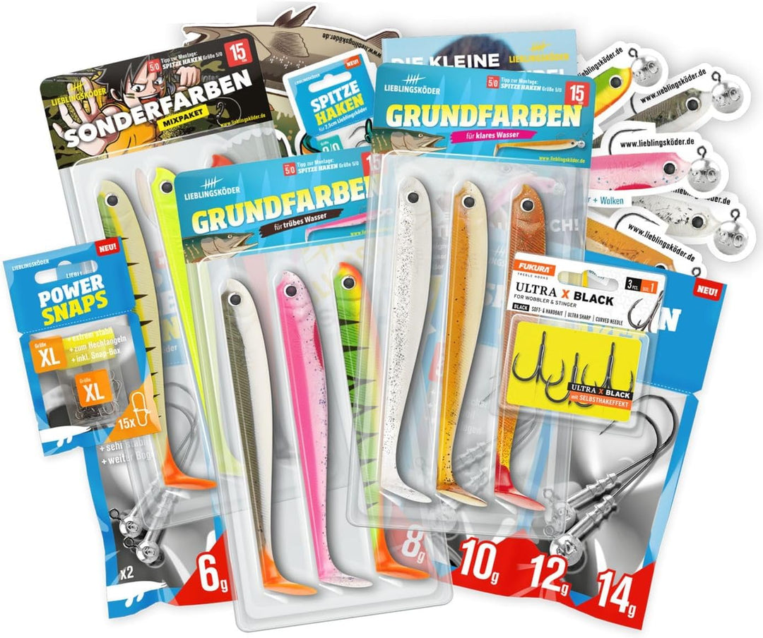 Lieblingsköder Hechtbox - Angelset zum Hechtangeln Köderset zum Angeln auf Hecht, Kunstköderset zum