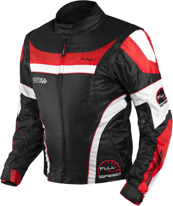A-pro Motorradjacke für Damen, Nylon, Oxford, Thermoweste, reflektierend L Rot, L Rot