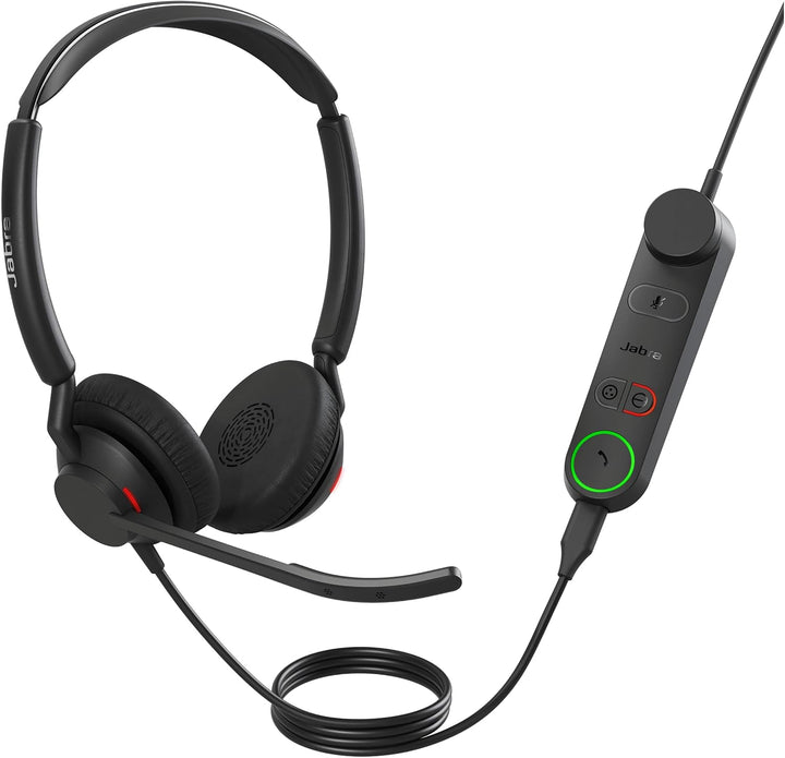 Jabra Engage 50 II schnurgebundenes Stereo-Headset mit Link Call Control, geräuschunterdrückender 3-